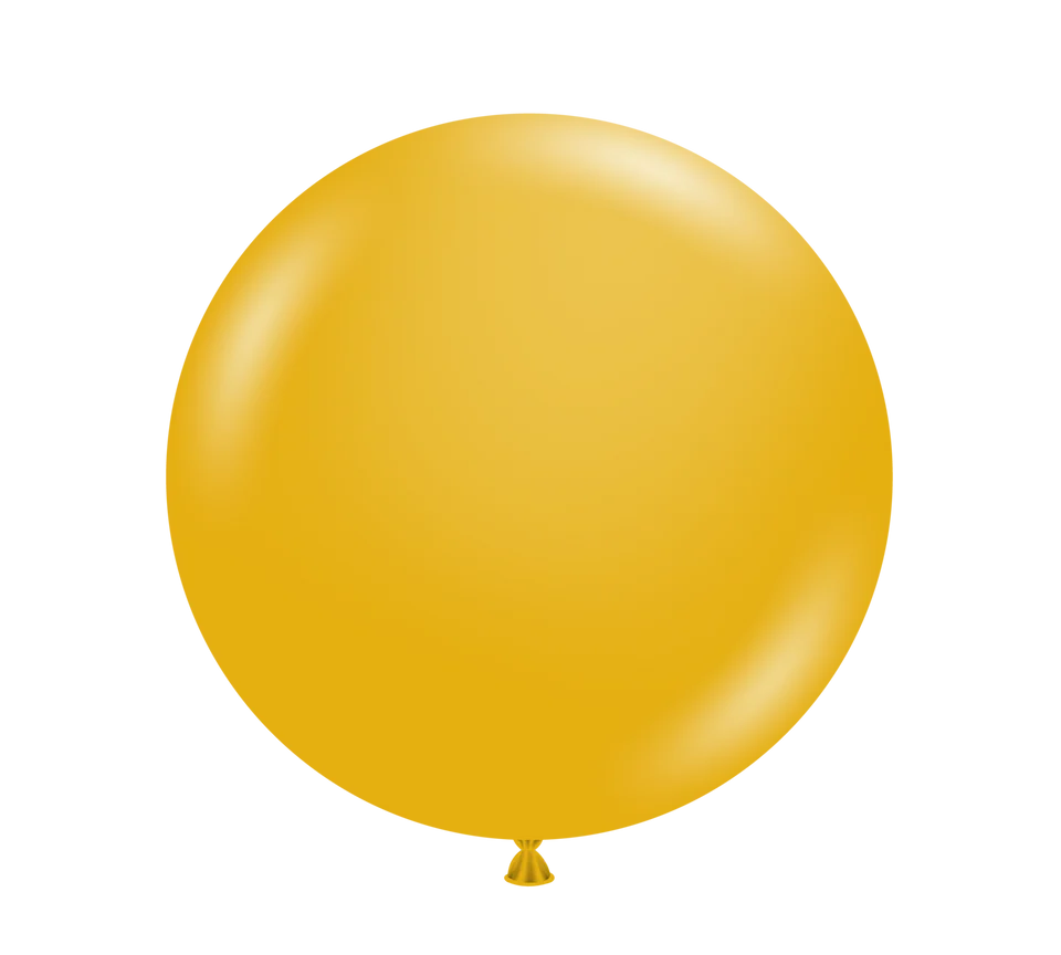 TUFTEX 17IN MUSTARD LATEX BALLOON 50CT