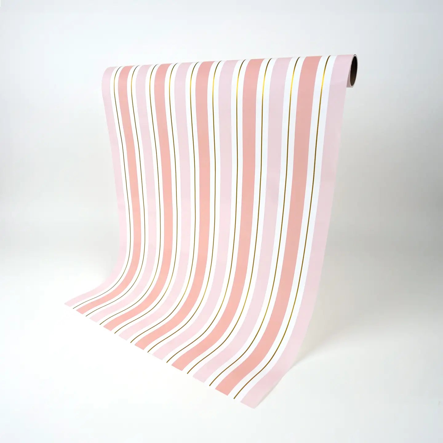 Pink Striped Paper Table Runner