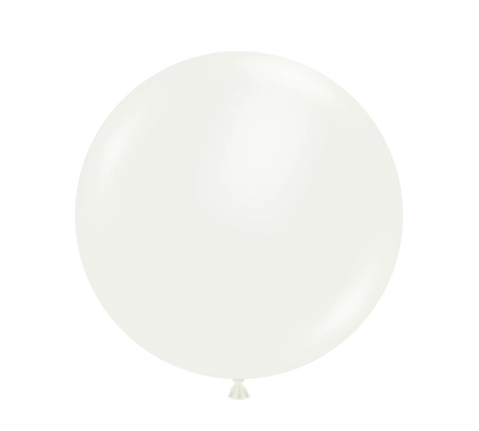 TUFTEX 17IN WHITE LATEX BALLOON 50CT