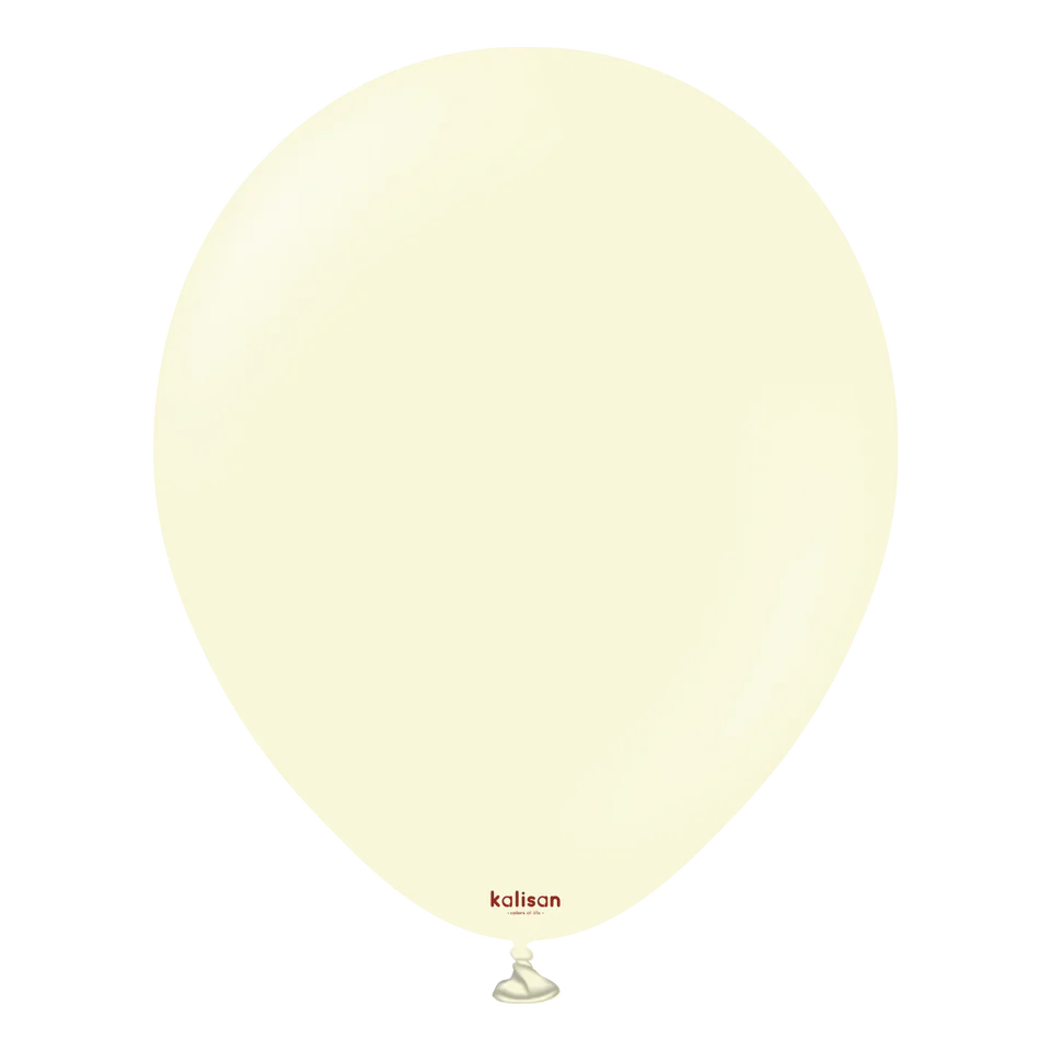 KALISAN LATEX MACARON PALE YELLOW - 12", 100 PIECES