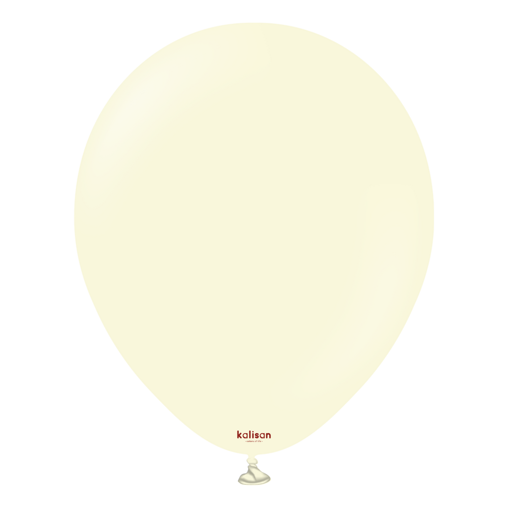KALISAN LATEX MACARON PALE YELLOW - 12", 100 PIECES