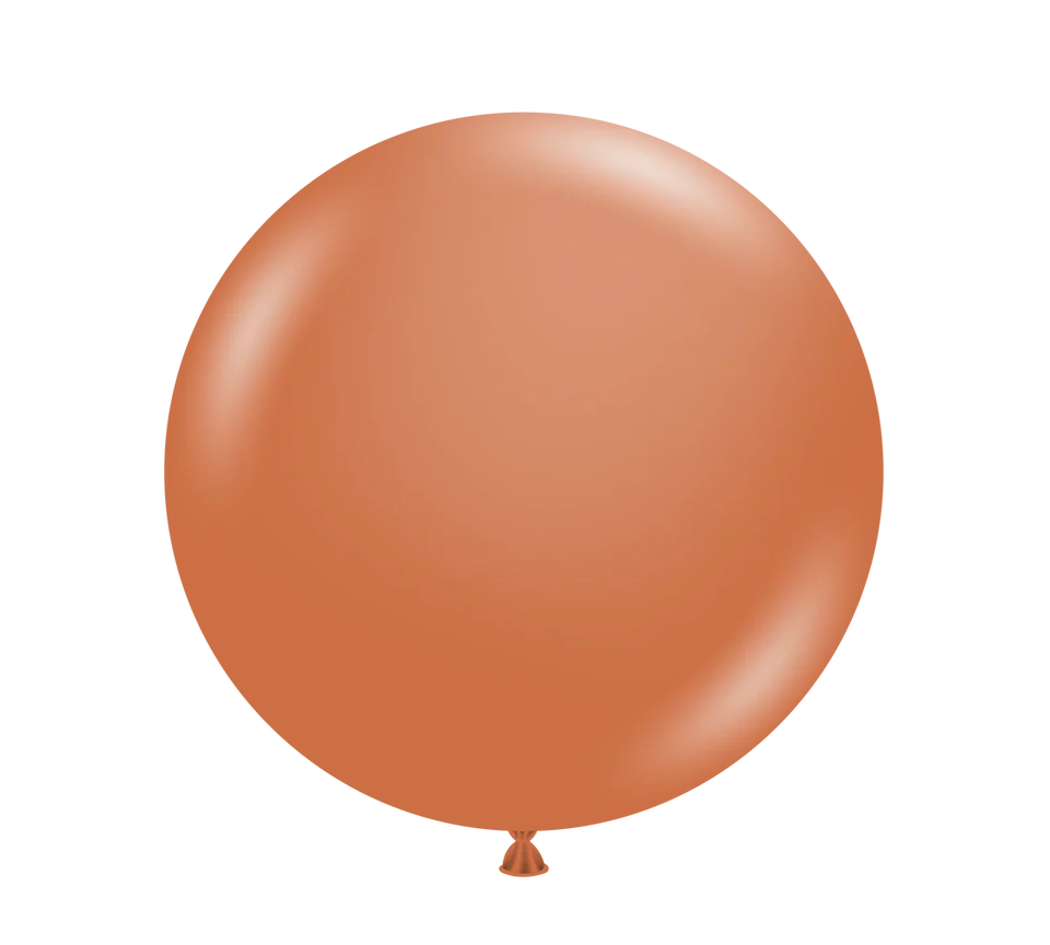 TUFTEX 17IN BURNT ORANGE LATEX BALLOON 50CT