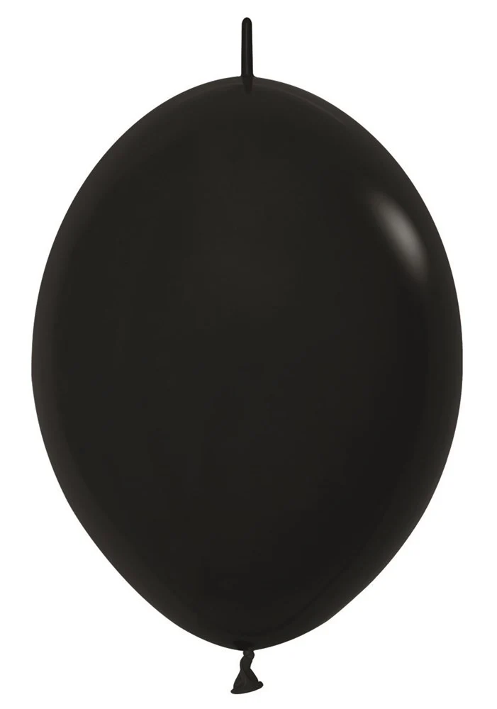12 inch Sempertex Deluxe Black LINK-O-LOON 50ct