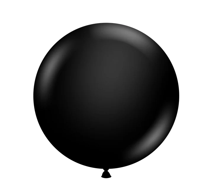 TUFTEX 11IN BLACK LATEX BALLOONS 100CT